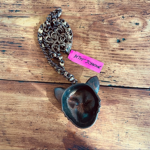 NWT Betsey Johnson RARE Vintage Jungle Fever Necklace Jaguar Leopard - Picture 5 of 5